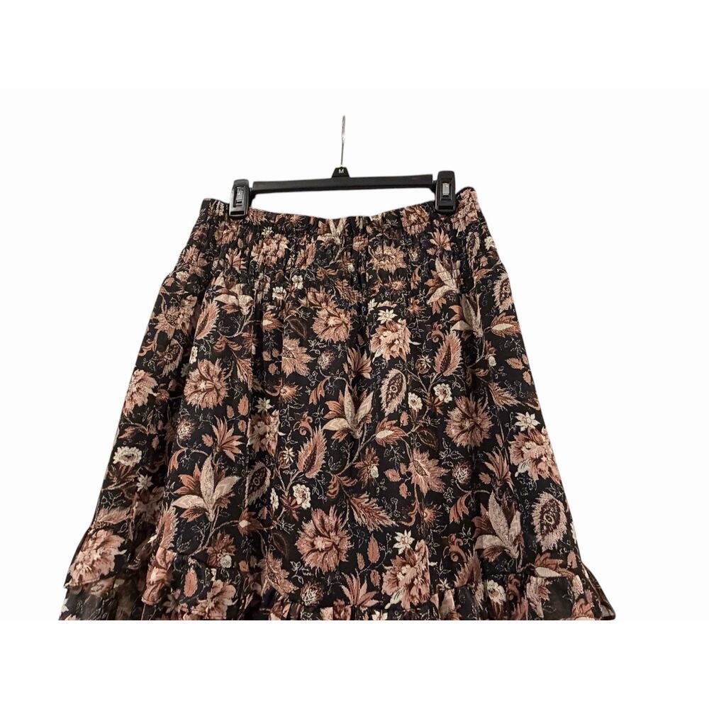 NWT Madewell Ruffle Tiered Pull-On Midi Skirt Women’s Small Floral Spring - Picture 4 of 12